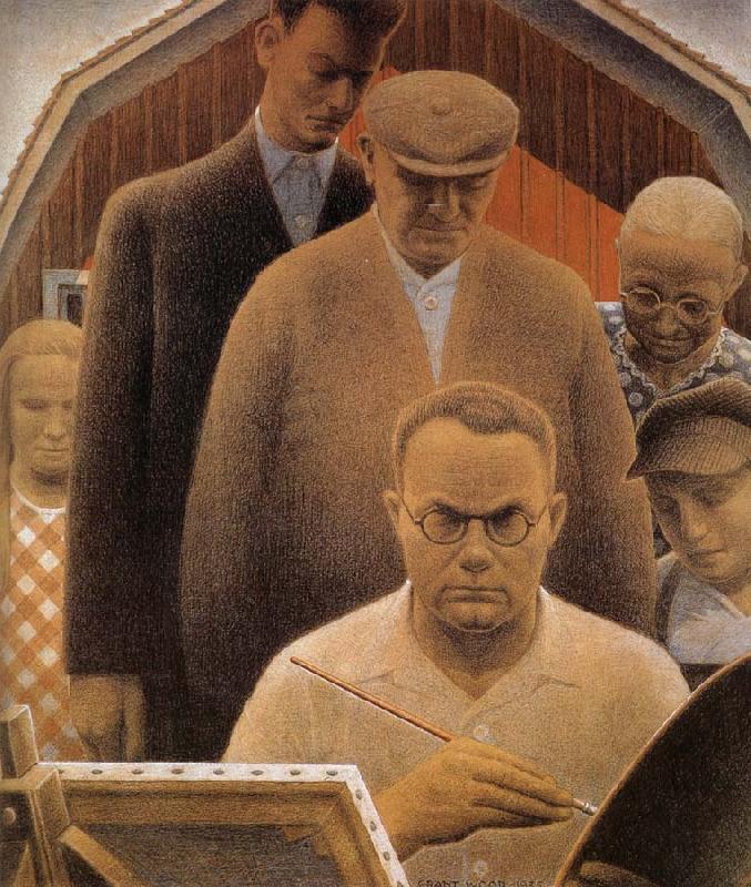 Grant Wood Returned from Bohemia oil painting image